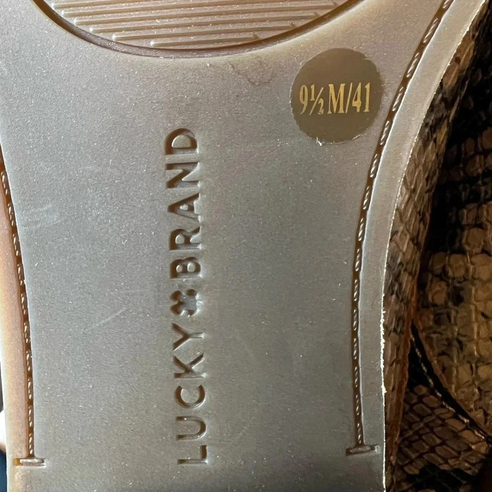 Lucky brand leather snakeskin loafers. Size 9.5. NWOT. - Picture 3 of 8